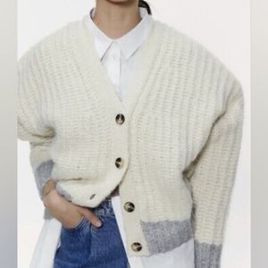 Zara cable knitted cadigan